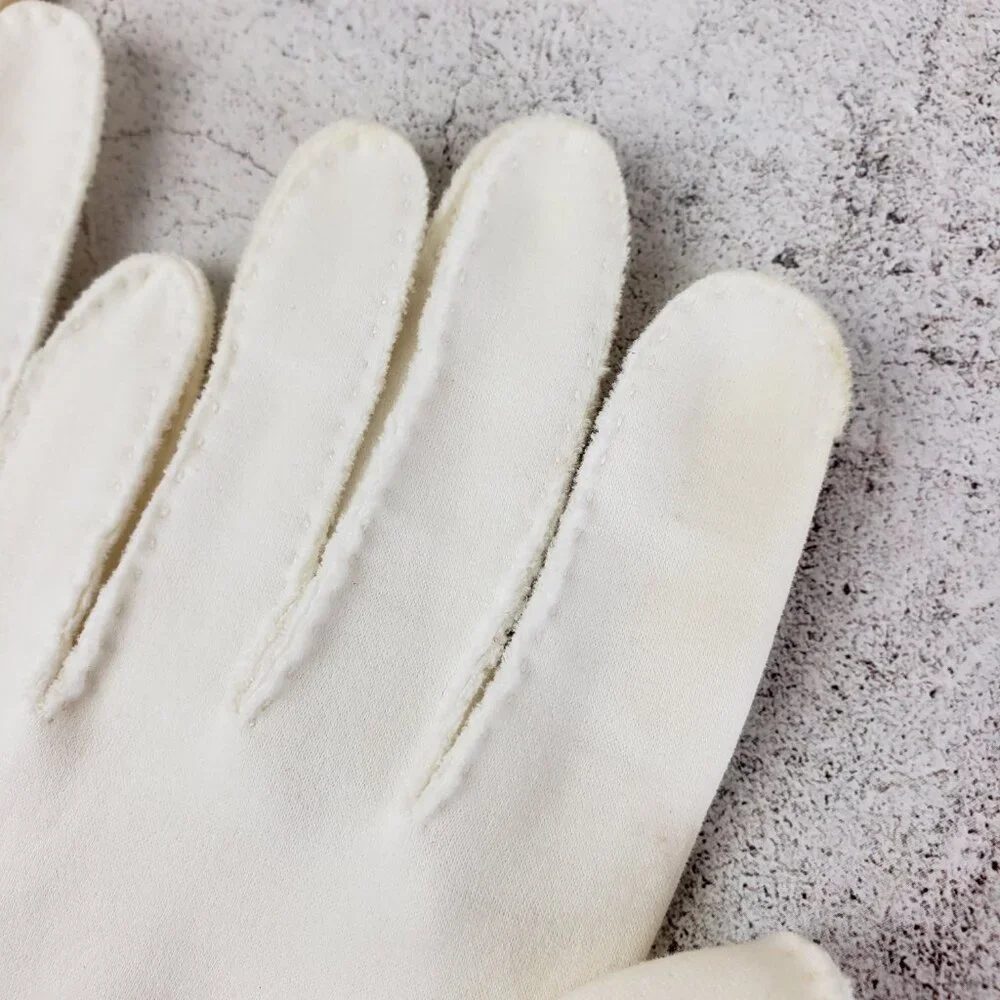 Vintage Shalimar White Gloves 50s 60s size 7